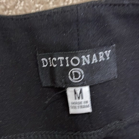 Dictionary Black Leggings Size Medium - Picture 3 of 4